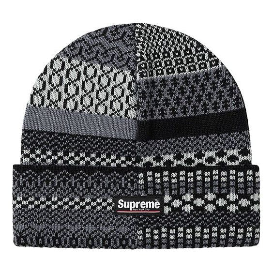 Supreme Multi Pattern Beanie 'Black Grey' SUP-FW20-193