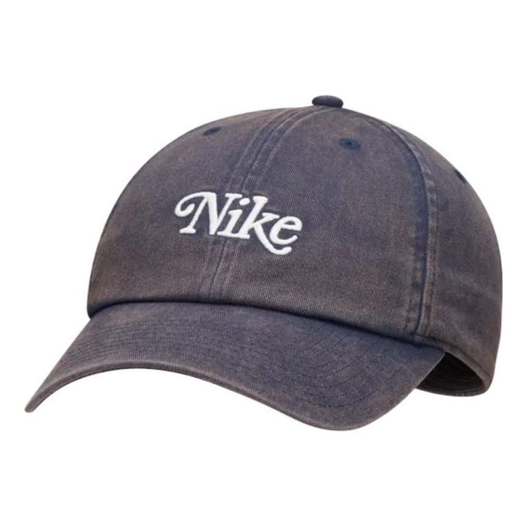 Nike Alphabet Embroidered Cap Unisex Obsidian Color DH1637-451