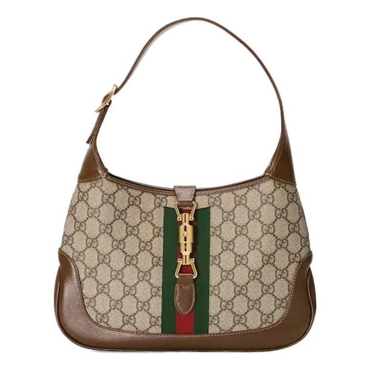 (WMNS) Gucci Jackie 1961 SeriesSingle Shoulder Bag Small 'Red Green Stripes Tape' 636706-HUHHG-8565