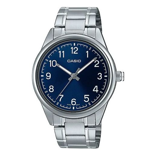 Casio Dress Minimalistic Retro Business Analog Watch 'Blue Metallic Silver' MTP-V005D-2B4