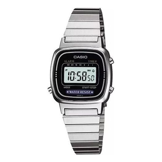 CASIO Waterproof Quartz Silver Digital LA670WA-1D