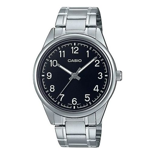Casio Dress Classic Minimalistic Analog Watch 'Silver Steel Black' MTP-V005D-1B4