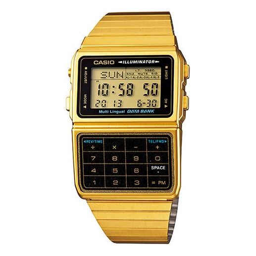 CASIO Quartz Waterproof Analog Mens Gold Digital DBC-611G-1