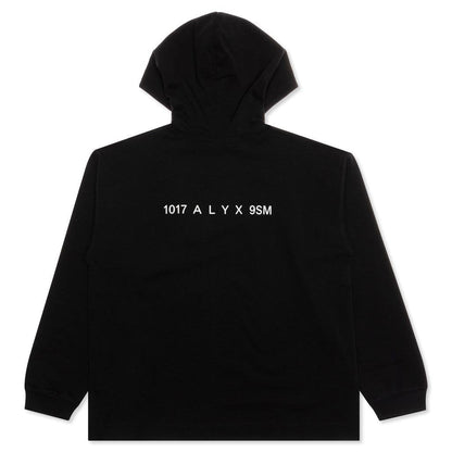 1017 9SM Hooded w/ Screen Prints Tee - Black