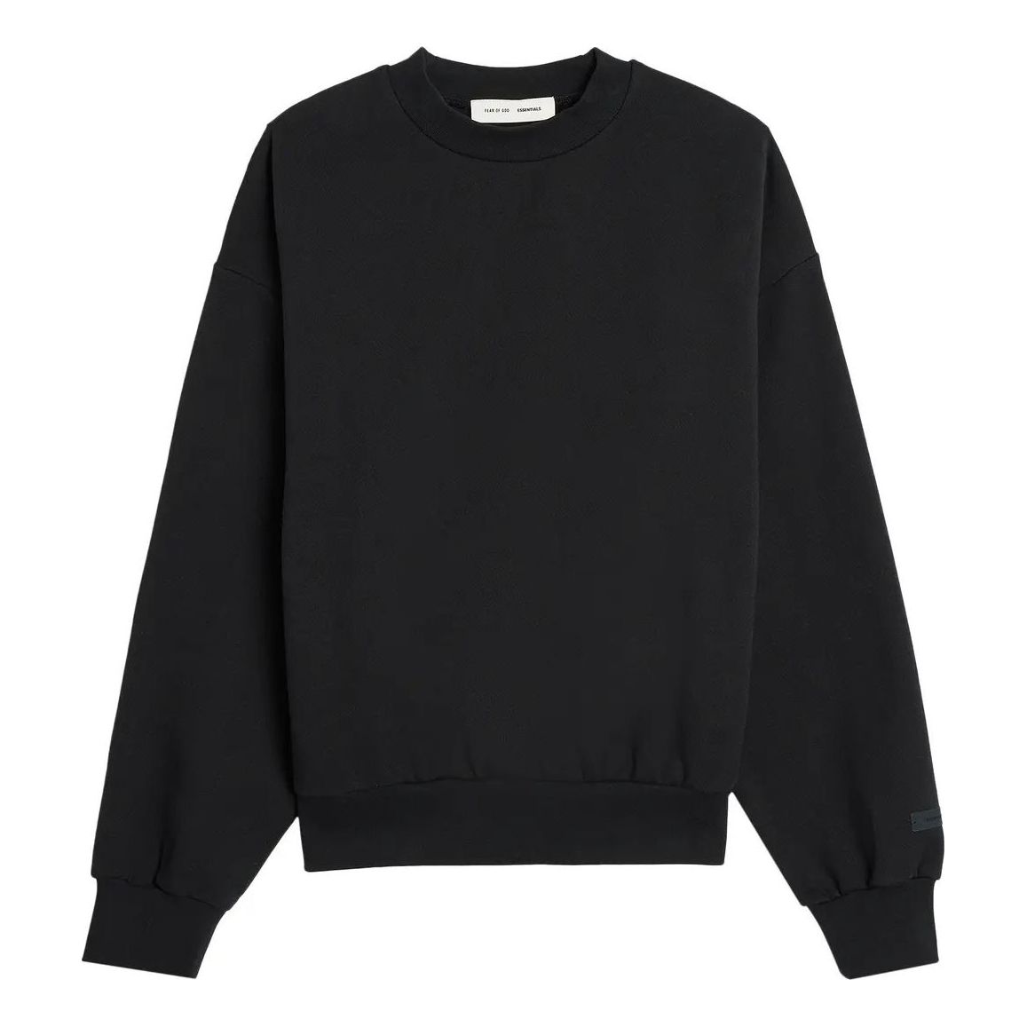 Fear of God Essentials Classic Fit Fleece Crewneck 'Jet Black' 192AS252040F
