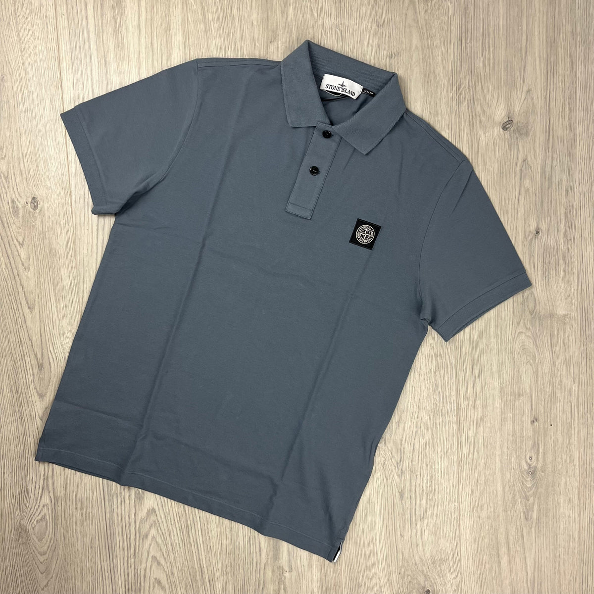 Stone Island Patch Polo Shirt - Avio Blue