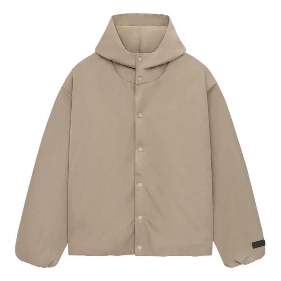 Fear of God Essentials SS25 Nylon Hooded Coach Jacket 'Dessert Sand' 202HO246377F