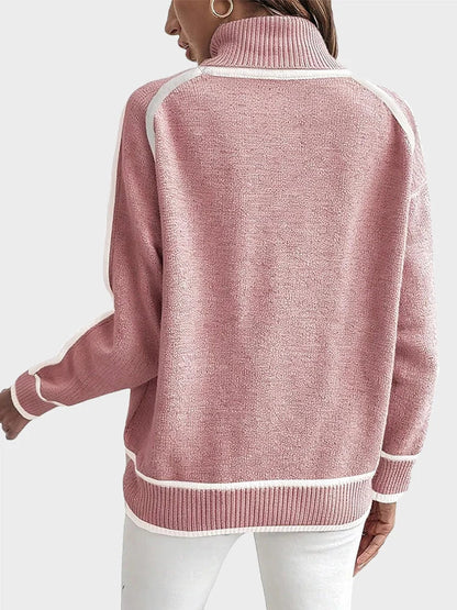 Women's Turtleneck pullover long-sleeved casual sweater