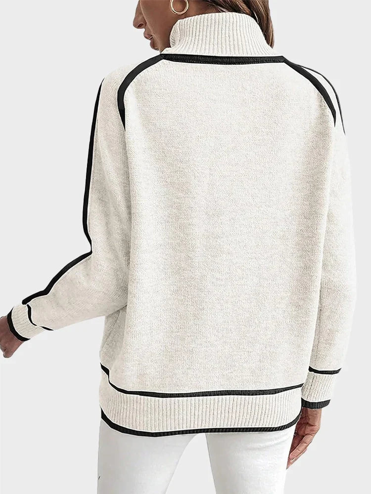 Women's Turtleneck pullover long-sleeved casual sweater