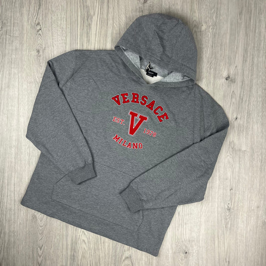 Versace Oversized College Hoodie - Grey