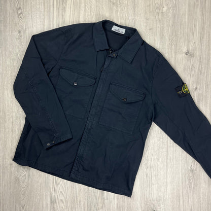 Stone Island Zip Overshirt - Navy