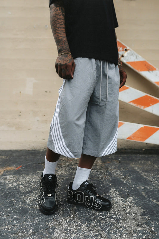 Oversized Nylon Racer Shorts