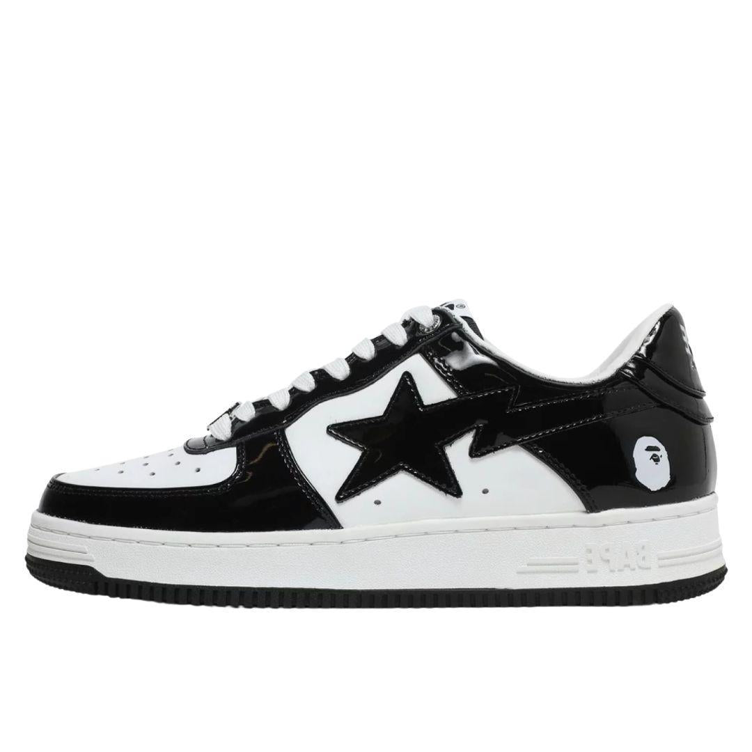 A BATHING APE BAPESTA PATENT BLACK/WHITE (2022)
