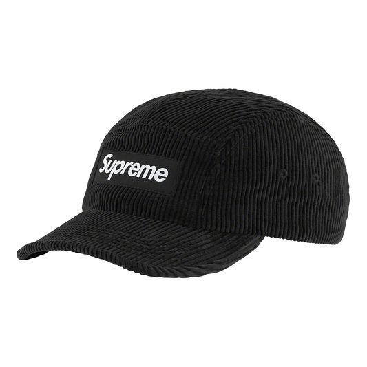 Supreme Corduroy Camp Cap 'Black White' SUP-FW22-1126