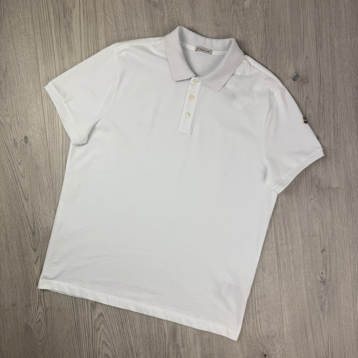 Moncler Contrast Polo Shirt - White