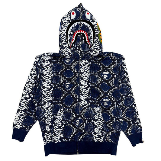 BAPE EXCLUSIVE LUNAR NEW YEAR FULL ZIP HOODIE BLUE