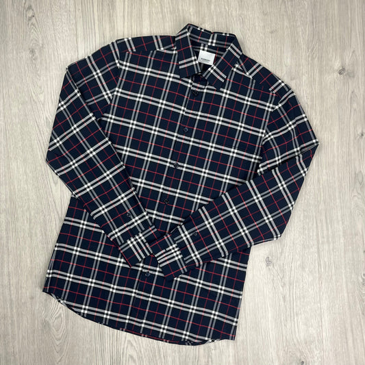 Burberry Check Shirt - Navy