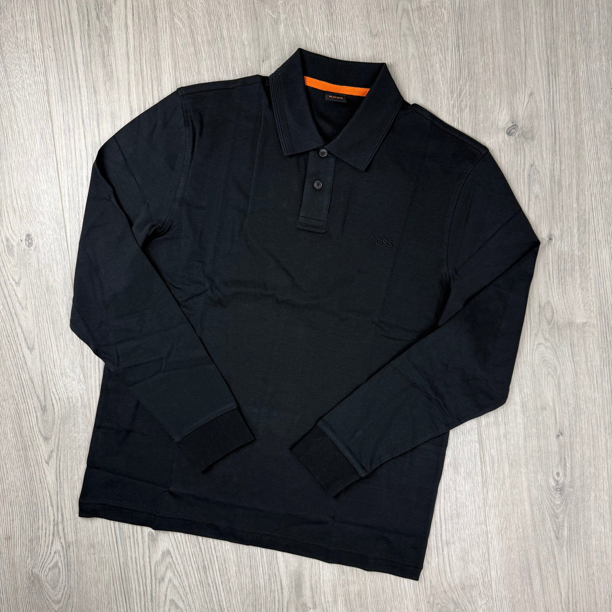 Hugo Boss Long Sleeve Polo Shirt - Black