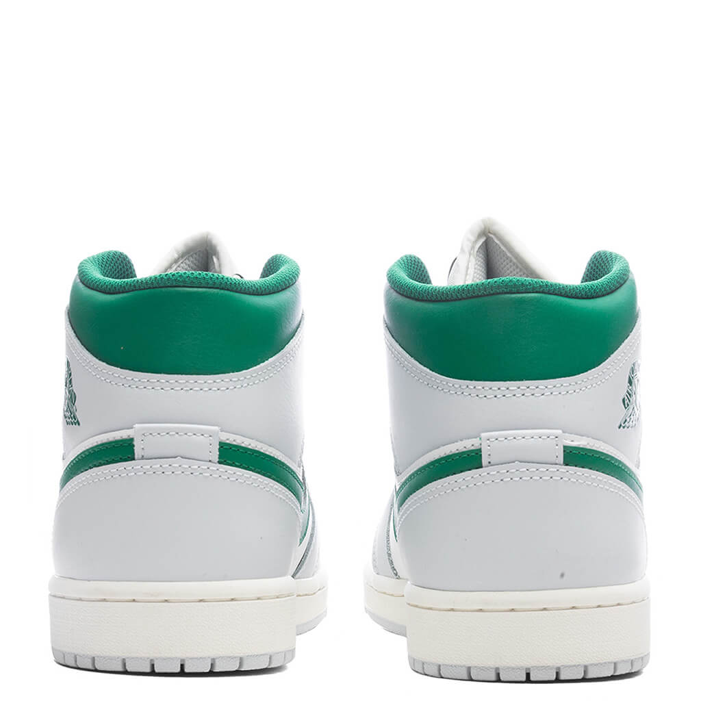 Air Jordan 1 Mid (GS) - Summit White/Pine Green/Pure Platinum