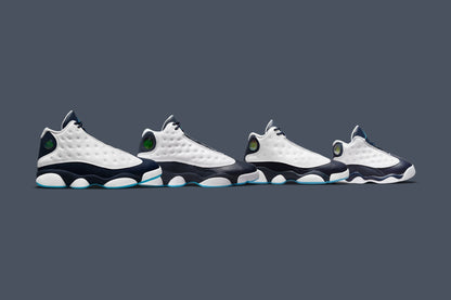 Air Jordan 13 Retro 'Obsidian' - White/Dark Powder Blue