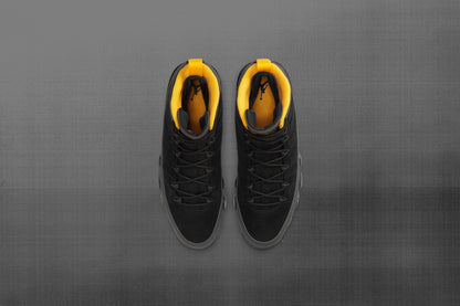 Air Jordan 9 Retro "University Gold" - Black/Dark Charcoal