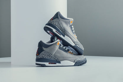 Air Jordan 3 Retro (GS) "Cool Grey" - Silver/Sport Red