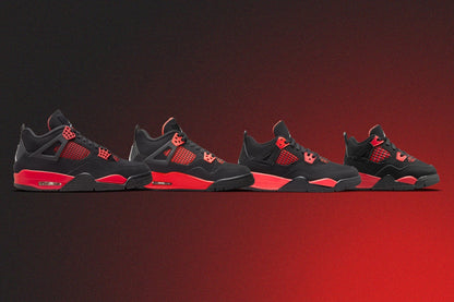 Air Jordan 4 Retro (TD) "Red Thunder" - Black/Red