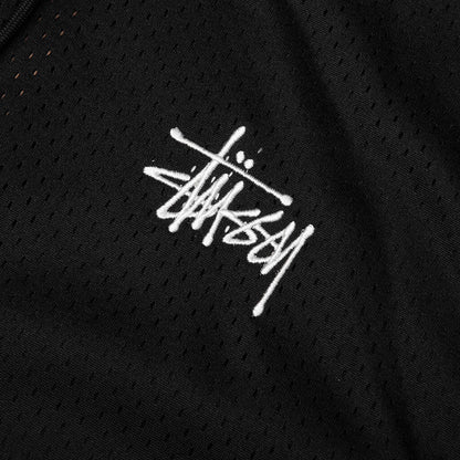 Athletic Mesh Zip Hood - Black