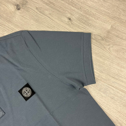 Stone Island Patch Polo Shirt - Avio Blue