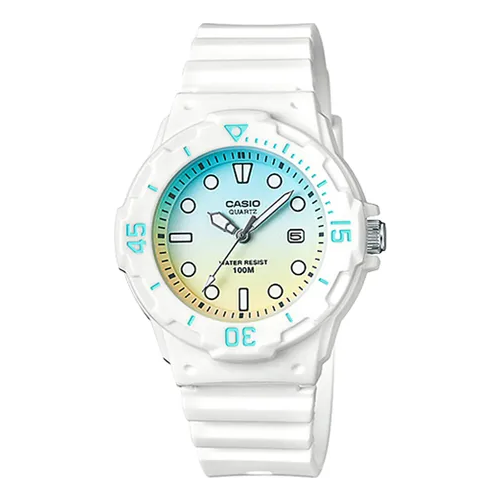 CASIO Waterproof Sports White Analog LRW-200H-2E2