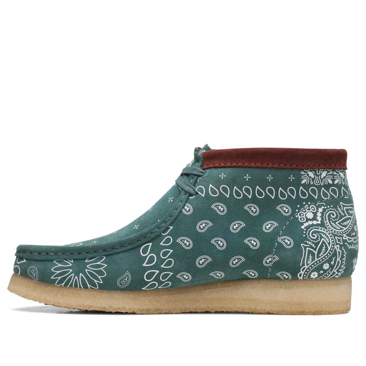 Clarks Wallabee Boots 'Green Paisley' 26168803