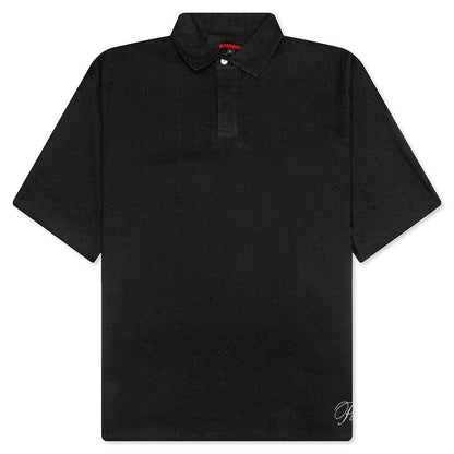 Clarity Woven Polo - Black