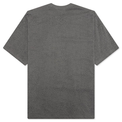 Crack Print Pattern Logo Relaxed Fit Tee - Black