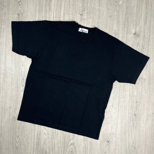 Stone Island Embroidered T-Shirt - Black