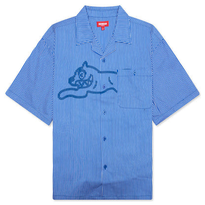 Decker S/S Woven Crop Fit Button Up - Victoria Blue