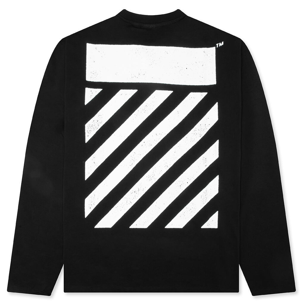 Core Diagonal L/S Tee - Black