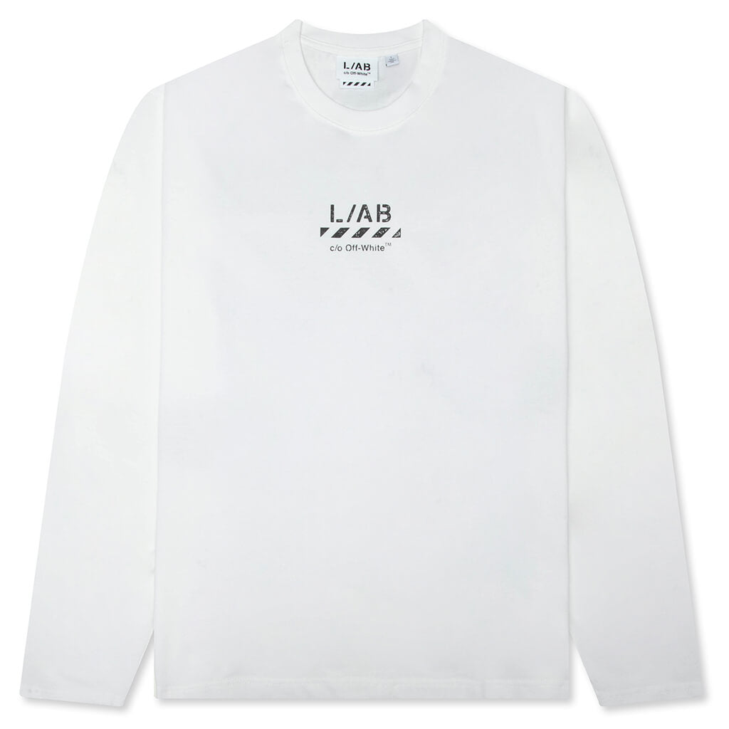 Core Diagonal L/S Tee - White