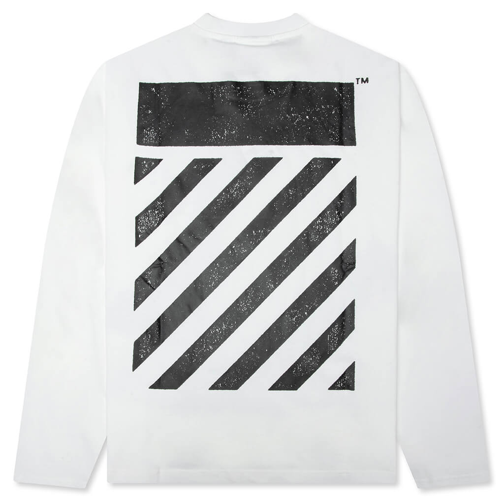 Core Diagonal L/S Tee - White