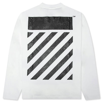 Core Diagonal L/S Tee - White