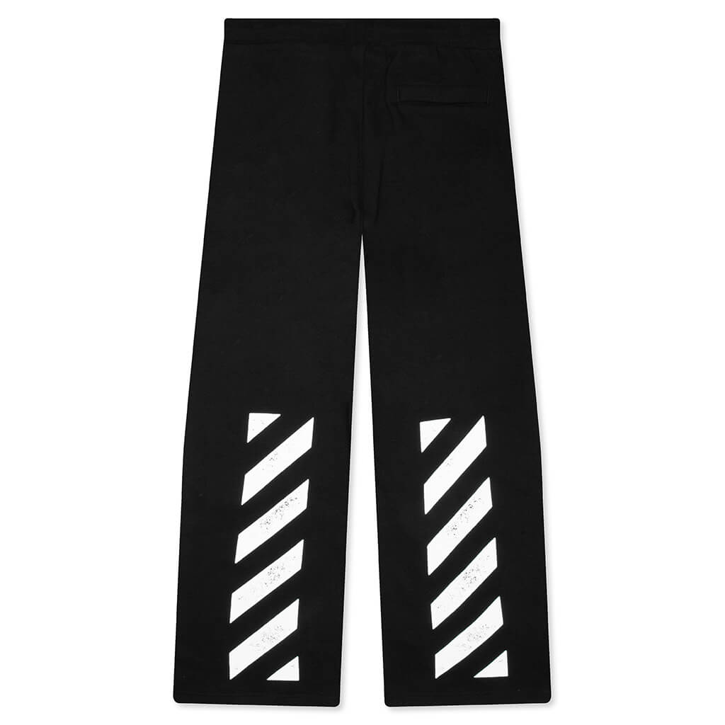 Core Diagonal Relaxed Sweatpants - Black