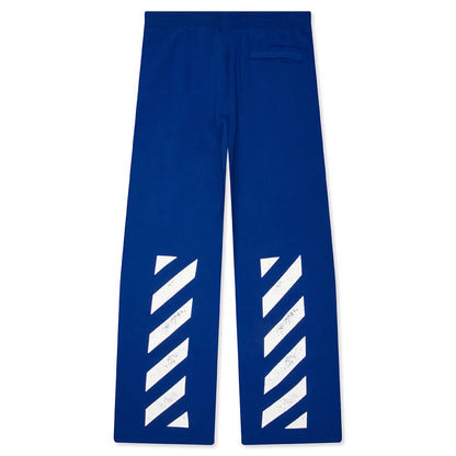 Core Diagonal Relaxed Sweatpants - Cobalt Blue