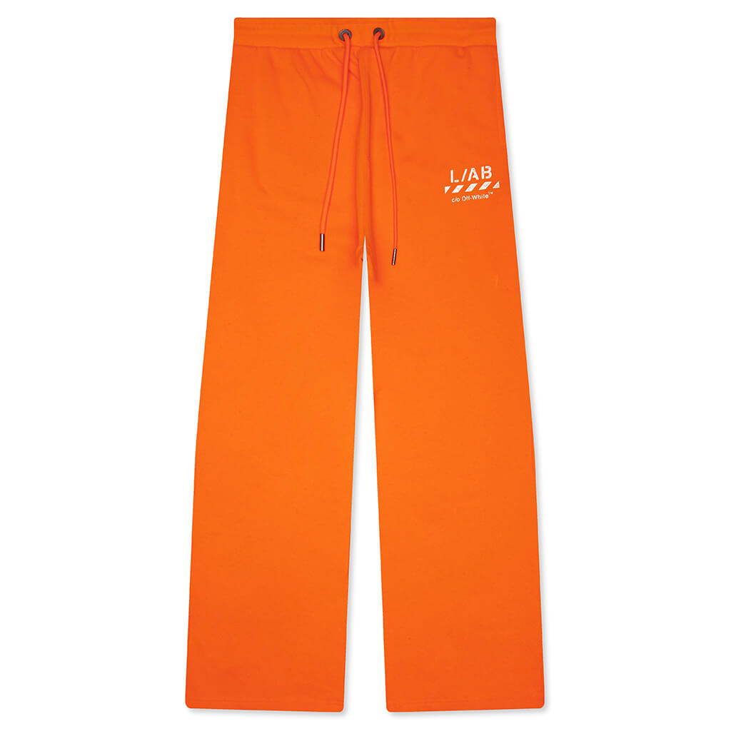 Core Diagonal Relaxed Sweatpants - Orange Tiger