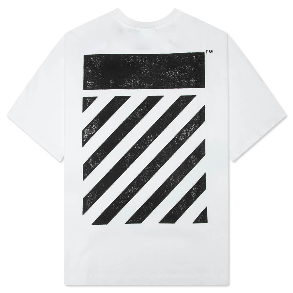 Core Diagonal S/S Tee - White