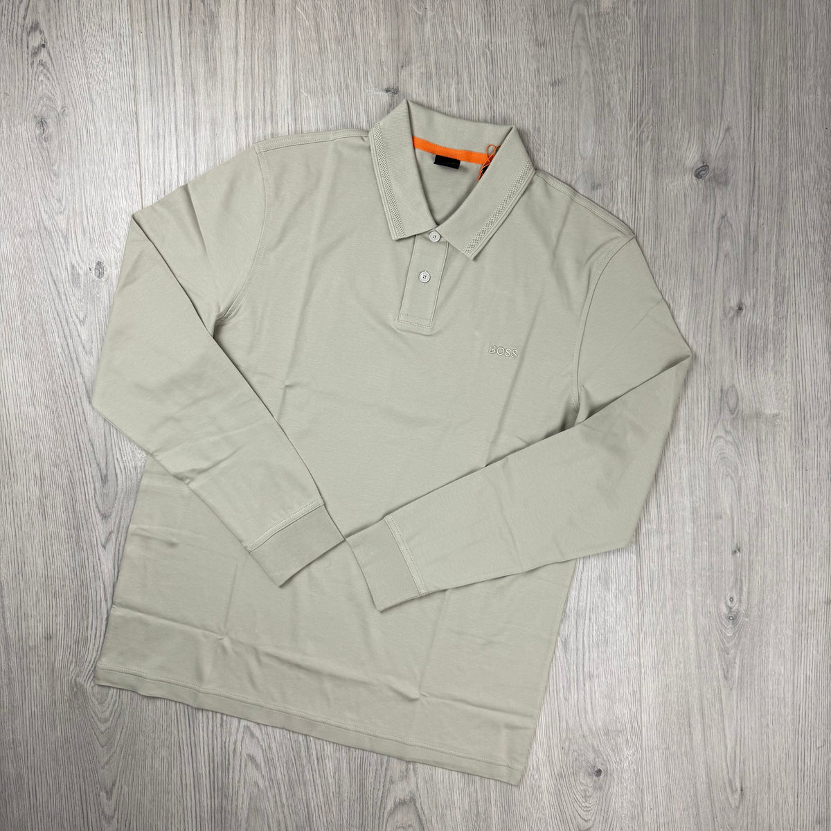 Hugo Boss Long Sleeve Polo Shirt - Beige