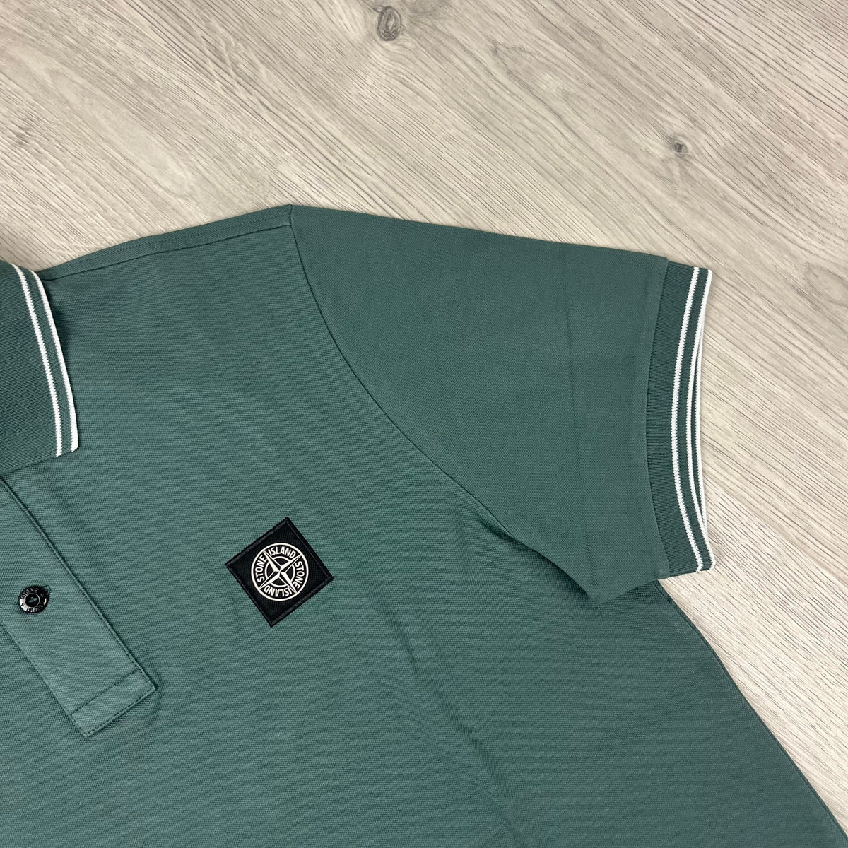 Stone Island Patch Polo Shirt - Bottle Green