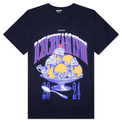 Feature x Icecream Super Bowl Short Sleeve Tee - Navy