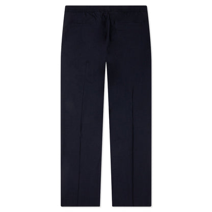 Slim Fit Formal Wool and Mohair Pants - Night Blue