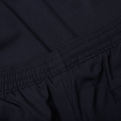 Slim Fit Formal Wool and Mohair Pants - Night Blue