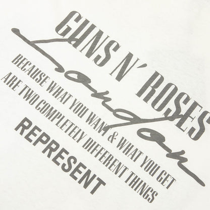 Represent x Guns N' Roses Cross T-Shirt - Washed Ecru