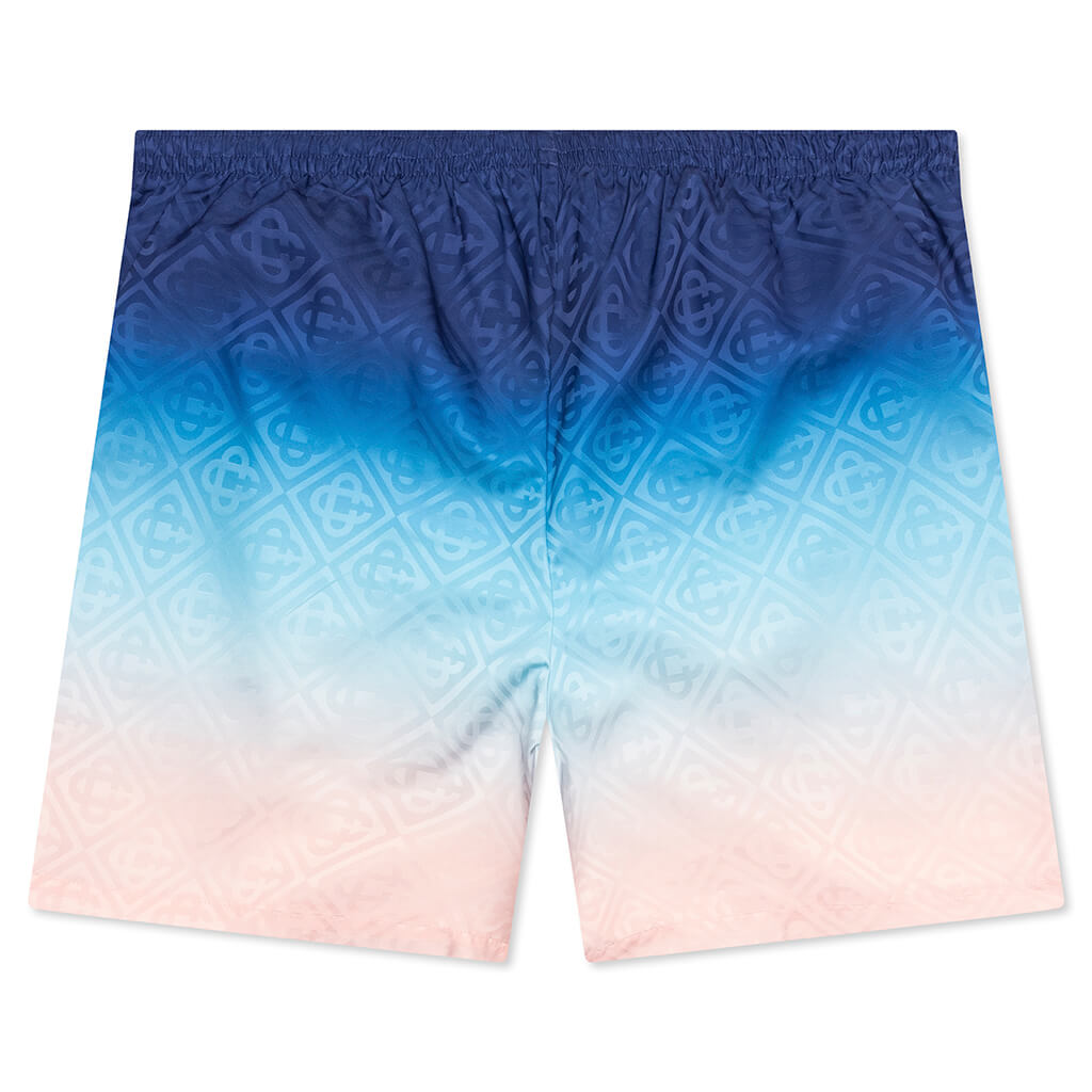 Gradient Printed Swim Shorts - Blue